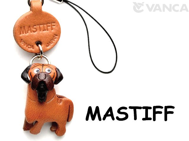 ＶＡＮＣＡ本革犬携帯ストラップ　マスティフ