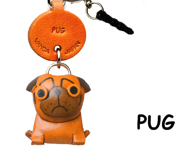 VANCA 本革レザー スマホワンちゃん　パグ