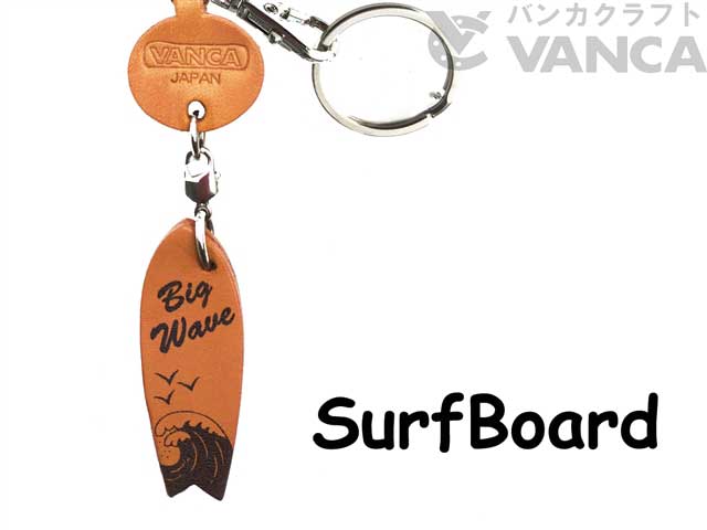 サーフボード　ＶＡＮＣＡ　本革レザーグッズ　携帯ストラップ
