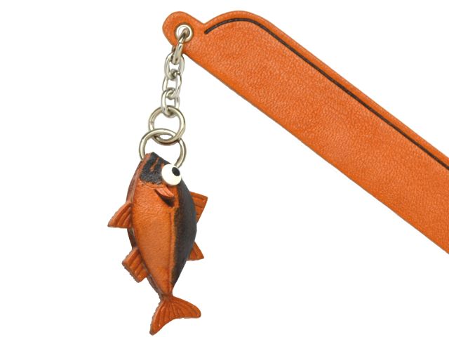 まぐろ　VANCA　本革チャームブックマーカー
