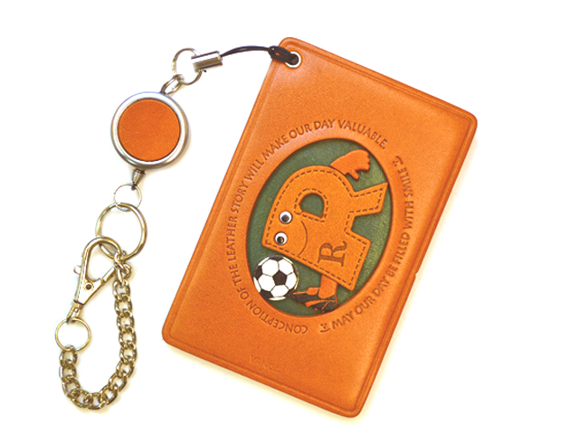 VANCA　サッカーイニシャル　本革パスケース