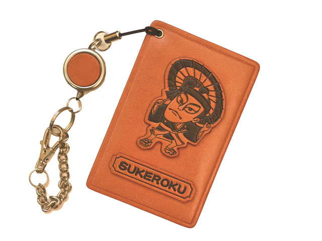 すけろく/助六/侍/歌舞伎 定期入れ/パスケース/カード入れ 革/レザー メール便送料無料 日本製【VANCA/バンカクラフト革物語】