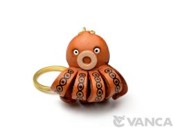 VANCA　本革レザーキーホルダー たこ