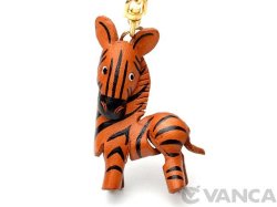 VANCA　本革レザーキーホルダー シマウマ