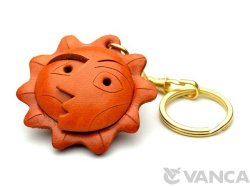 VANCA　本革レザーキーホルダー 顔