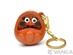 VANCA　本革レザーキーホルダーおかめ