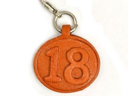 VANCA 本革レザー 誕生日プレート　１８日