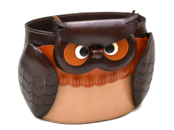 卓上小物入れ　ふくろう