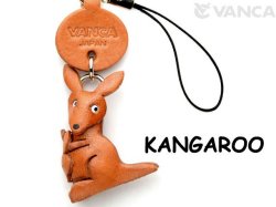 VANCA本革レザー動物携帯ストラップ　カンガルー