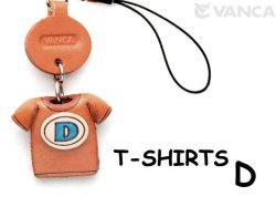 本革レザーTシャツ携帯ストラップ青　D
