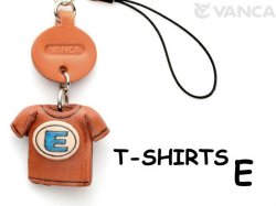 本革レザーTシャツ携帯ストラップ青　E