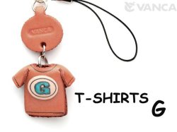 本革レザーTシャツ携帯ストラップ青　G