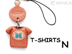 本革レザーTシャツ携帯ストラップ青　N