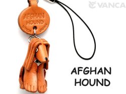 ＶＡＮＣＡ本革犬携帯ストラップ　アフガンハウンド