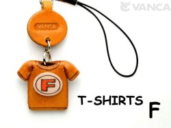 本革レザーTシャツ携帯ストラップ赤　F