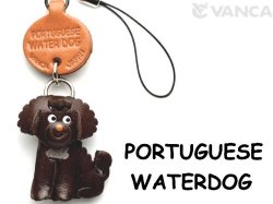 ＶＡＮＣＡ本革犬携帯ストラップ　ポルトガルウォータードッグ