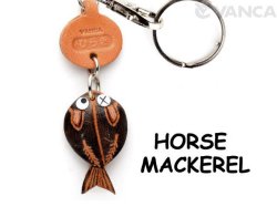 VANCA本革レザー魚キーホルダー　ひらき