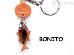 VANCA本革レザー魚キーホルダー　かつお