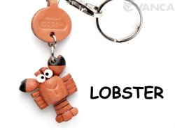 VANCA本革レザー魚キーホルダー　ロブスター
