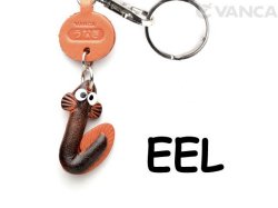 VANCA本革レザー魚キーホルダー　うなぎ