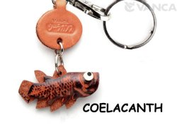 VANCA本革レザー魚キーホルダー　シーラカンス