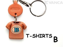 VANCA本革レザーTシャツ青キーホルダー　B