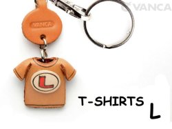 VANCA本革レザーＴシャツ赤キーホルダー　L