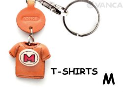 VANCA本革レザーＴシャツ赤キーホルダー　M