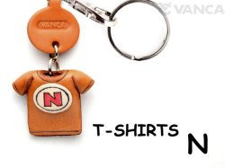 VANCA本革レザーＴシャツ赤キーホルダー　N