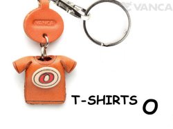 VANCA本革レザーＴシャツ赤キーホルダー　O