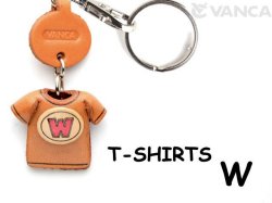 VANCA本革レザーＴシャツ赤キーホルダー　W