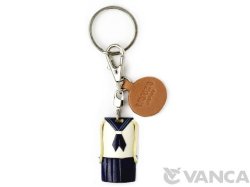 VANCA  本革キーホルダー　ドコデモ制服　女子セーラー服