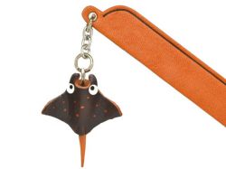 マンタ　VANCA　本革チャームブックマーカー