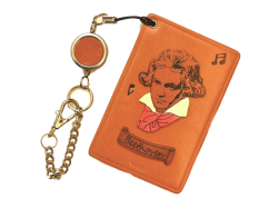 ベートーヴェン 定期入れ/パスケース/カード入れ 革/レザー メール便送料無料 日本製【VANCA/バンカクラフト革物語】