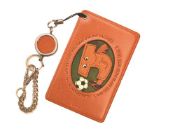 サッカー J　アルファベット 定期入れ/パスケース/カード入れ 革/レザー メール便送料無料 日本製【VANCA/バンカクラフト革物語】