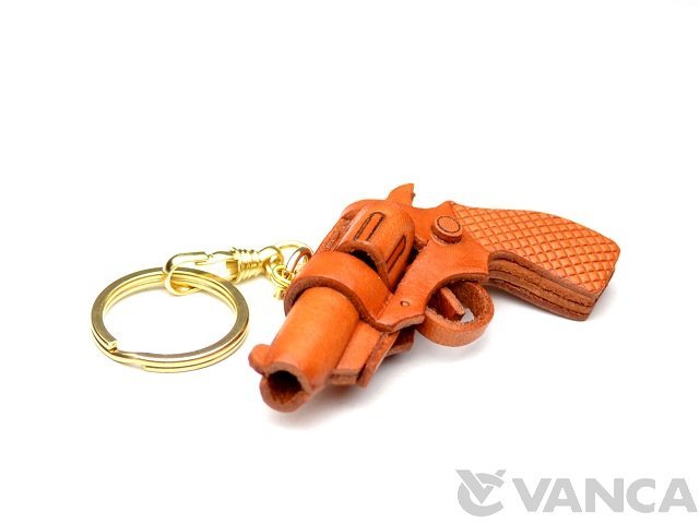 ピストル キーホルダー 革/レザー 日本製【VANCA/バンカクラフト革物語】