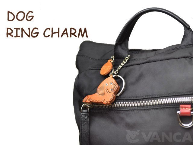 ダックスロング リングチャーム:レザー本革 -楽しい革雑貨VANCAショップ