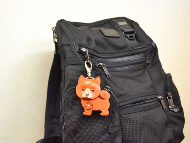 柴犬/犬 バッグチャーム/アクセサリー 革/レザー メール便送料無料