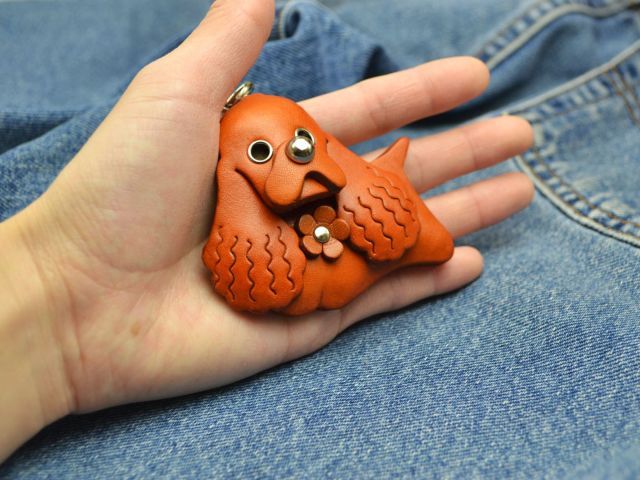 アメリカンコッカースパニエル/犬 バッグチャーム/アクセサリー 革 