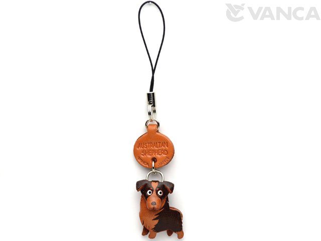 オーストラリアンシェパード 携帯ストラップ｜名入れ無料【バンカ