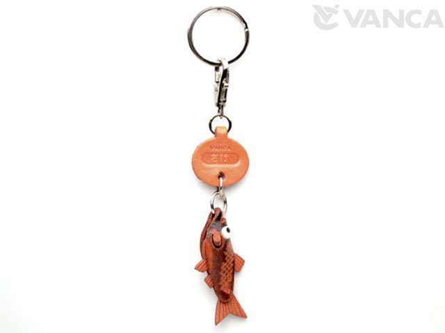 サケ キーホルダー レザー本革 Vanca バンカクラフト 通販 名入れ無料