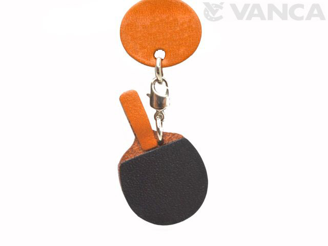 卓球ラケット キーホルダー レザー本革 ユニークな革製品ならvancaショップ