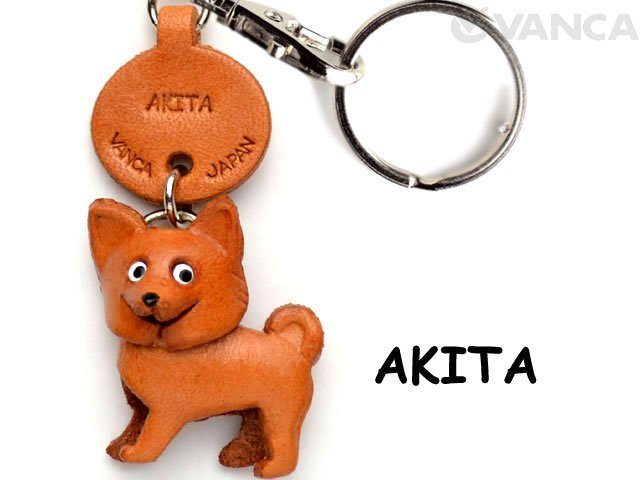 秋田犬キーホルダー レザー本革 革物語のvancaショップ