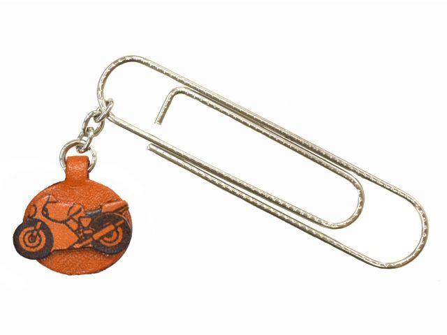 バイク チャーム ペーパークリップ 本革製 Vanca バイク チャーム ペーパークリップ 本革製 Vanca