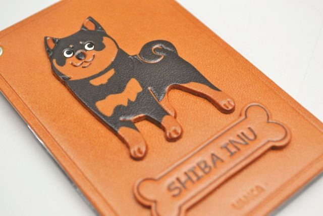 シバイヌ ブラック＆タン（柴犬 ブラック＆タン)/黒柴 定期入れ/パス