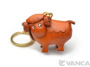 ひつじ キーホルダー:レザー本革 -VANCA（バンカクラフト）通販【名