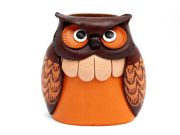 バンカクラフト　レザー眼鏡スタンド フクロウ 工芸品