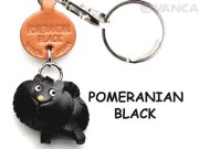 ポメラニアンブラック 携帯ストラップ｜名入れ無料【バンカクラフト
