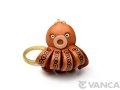 VANCA　本革レザーキーホルダー たこ
