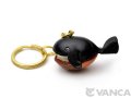 VANCA　本革レザーキーホルダー　クジラ